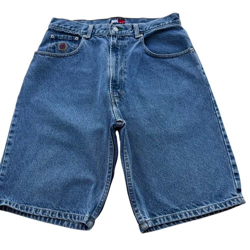 Vintage 90s Tommy Hilfiger Jeans Baggy Denim Shorts Men's Size 30